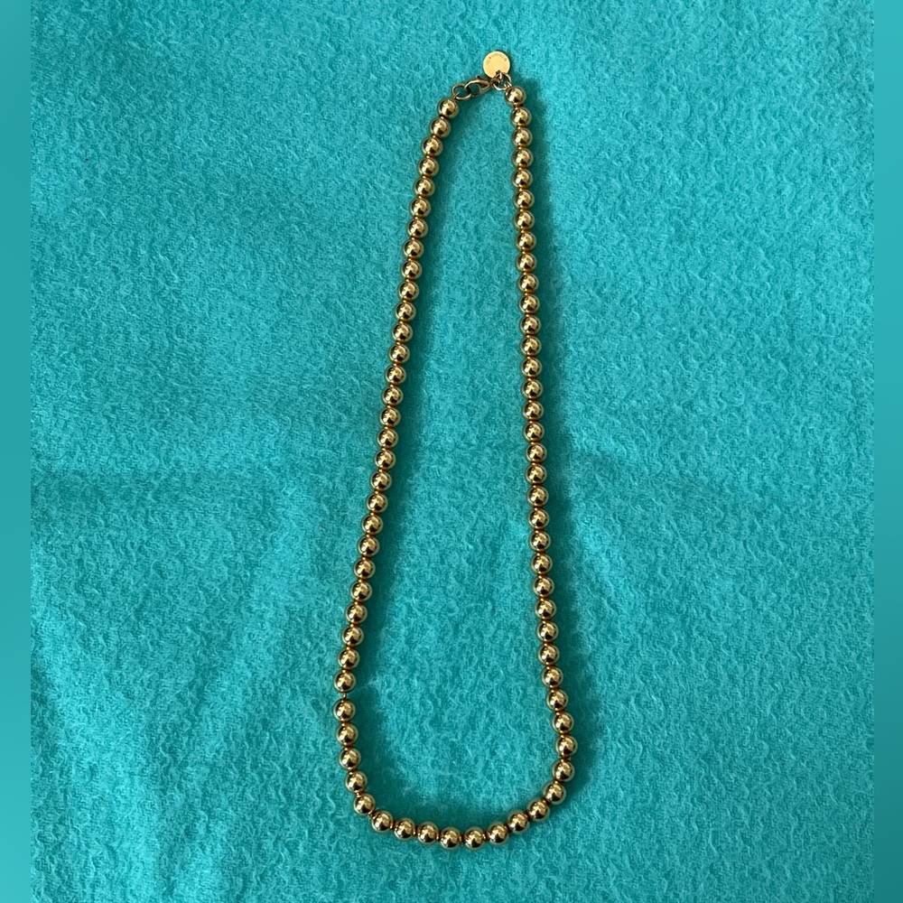 Ball bead gold necklace